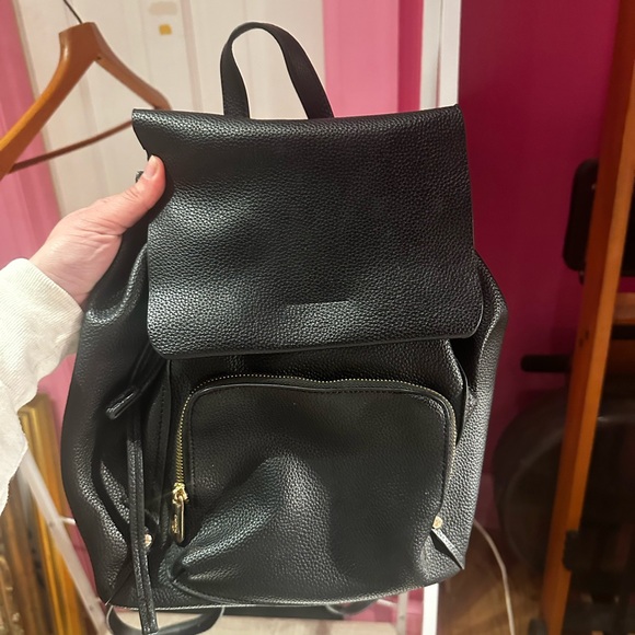 TopShop mini black drawstring backpack - Picture 3 of 5